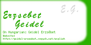 erzsebet geidel business card